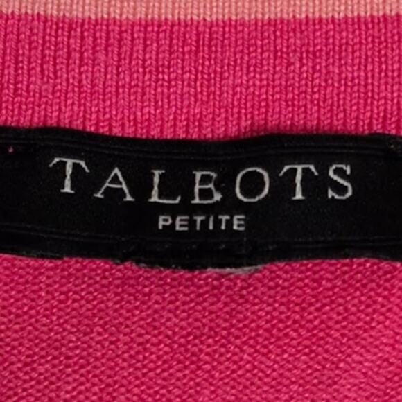 Talbots Petite Pink Cardigan Sweater Women’s Size S (Approx) Trim Detail - Picture 6 of 6